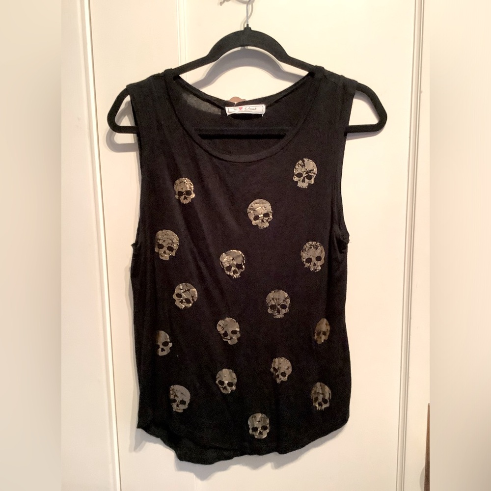 Gold Skull Tank Top